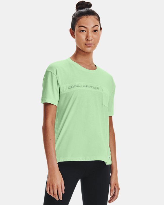 ρουχα για τρεξιμο Under Armour UA Pocket Mesh Graphic γυναικεια ανοιχτο τυρκουάζ / μπλε | wExvgAaaKg