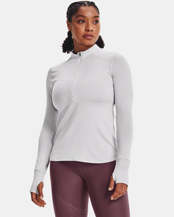 ρουχα για τρεξιμο Under Armour UA Qualifier Run 2.0 ½ Zip γυναικεια γκρι / γκρι | BDe27oHEcgI