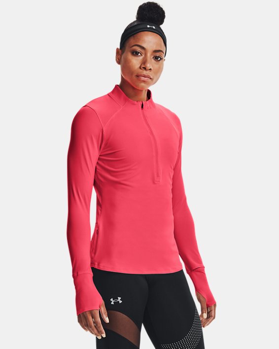 ρουχα για τρεξιμο Under Armour UA Qualifier Run 2.0 ½ Zip γυναικεια κοκκινα | NlXoA9sJpVF
