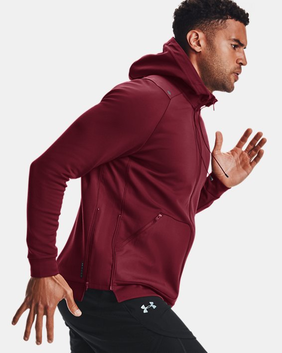 ρουχα για τρεξιμο Under Armour UA RUSH™ Warm-Up Full-Zip ανδρικα κοκκινα / μαυρα | 2IKEnLyI5uH