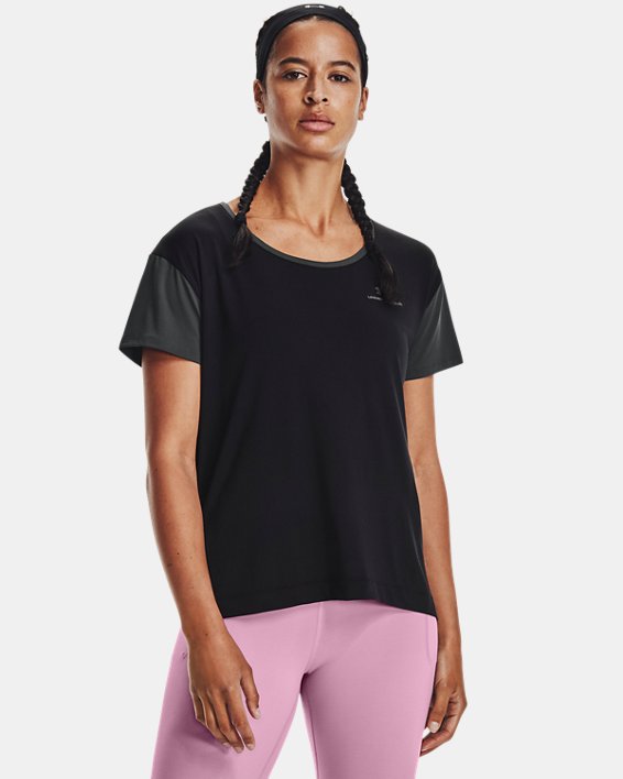 ρουχα για τρεξιμο Under Armour UA RUSH™ Energy Colorblock γυναικεια μαυρα / γκρι | ChXEuDVORNm