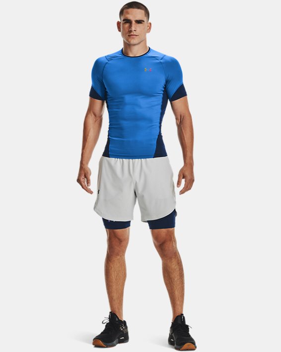 ρουχα για τρεξιμο Under Armour UA RUSH™ HeatGear® 2.0 Compression ανδρικα μπλε / μαυρα | MvuVxnIUhp7
