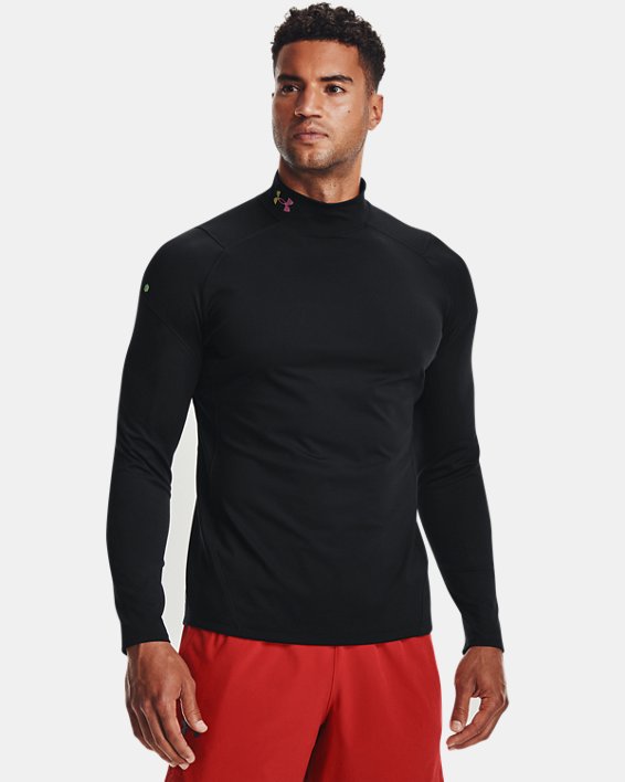 ρουχα για τρεξιμο Under Armour UA RUSH™ ColdGear® Mock ανδρικα μαυρα | YyLCu4AabA3