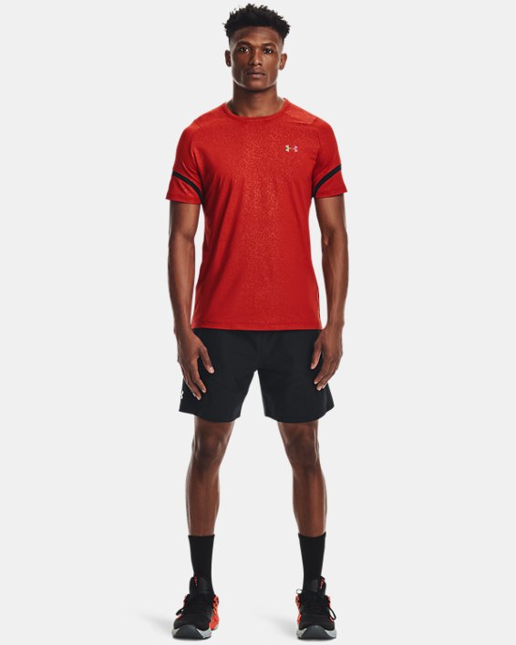 ρουχα για τρεξιμο Under Armour UA RUSH™ HeatGear® 2.0 Emboss ανδρικα κοκκινα / μαυρα | vD9yrOk27lP