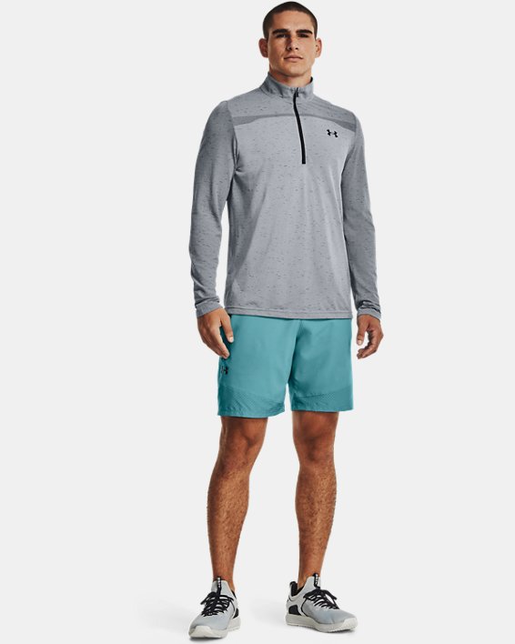 ρουχα για τρεξιμο Under Armour UA Seamless ½ Zip ανδρικα γκρι / μαυρα | FHle8DTlLiP