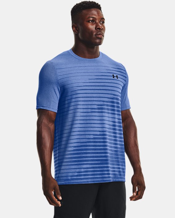 ρουχα για τρεξιμο Under Armour UA Seamless Fade ανδρικα μπλε / μαυρα | XQLp1OkIXqS