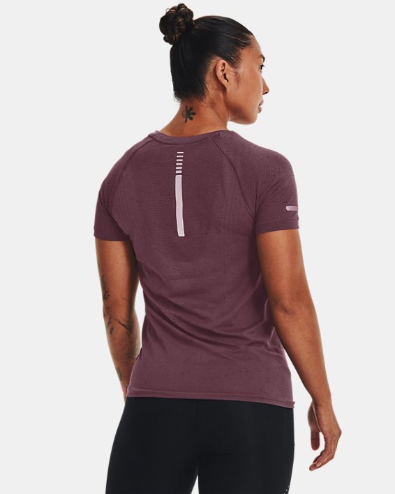 ρουχα για τρεξιμο Under Armour UA Seamless Run γυναικεια γκρι μωβ / σκουρο μπλε | tY82LaE2DBP