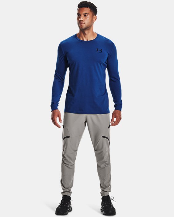 ρουχα για τρεξιμο Under Armour UA Sportstyle Left Chest ανδρικα μπλε / μαυρα | 1QzuZyplEmb