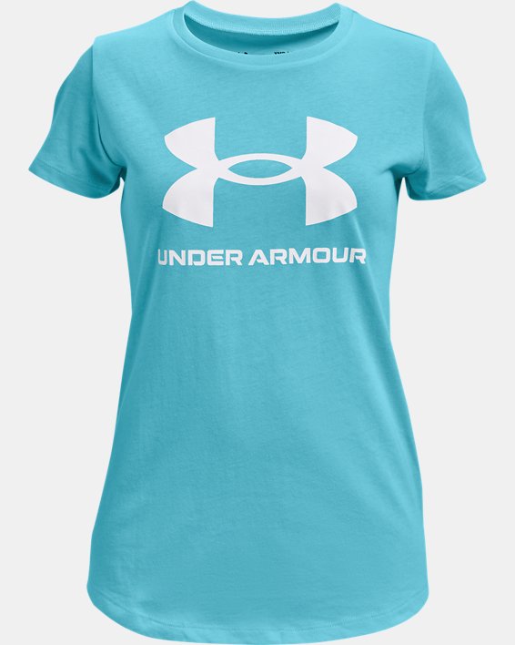 ρουχα για τρεξιμο Under Armour UA Sportstyle Graphic για κοριτσια μπλε / ασπρα | 3CijKVZOoDh