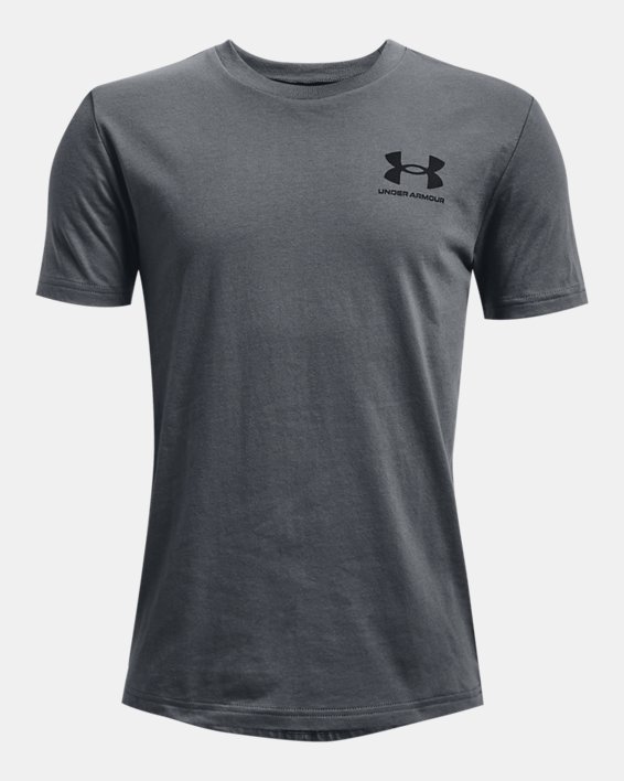 ρουχα για τρεξιμο Under Armour UA Sportstyle Left Chest για αγορια γκρι / μαυρα | 7NjiSGmKvFn