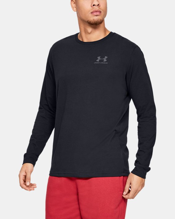 ρουχα για τρεξιμο Under Armour UA Sportstyle Left Chest ανδρικα μαυρα | SAjzGtVwnx6