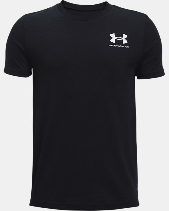 ρουχα για τρεξιμο Under Armour UA Sportstyle Left Chest για αγορια μαυρα / ασπρα | t9CMJLKFqvk