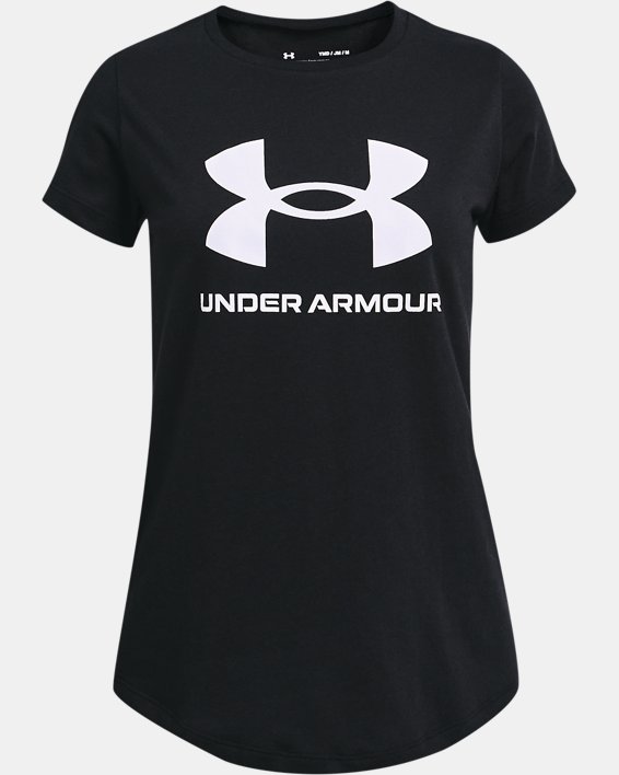 ρουχα για τρεξιμο Under Armour UA Sportstyle Graphic για κοριτσια μαυρα / ασπρα | wqYMMqlMZ67
