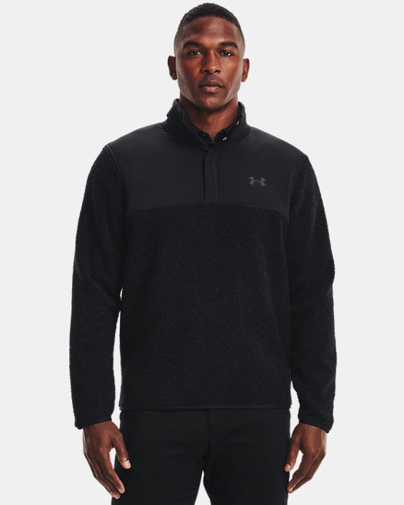 ρουχα για τρεξιμο Under Armour UA SweaterFleece Pile Pullover ανδρικα μαυρα | mcsGeV3WFaR