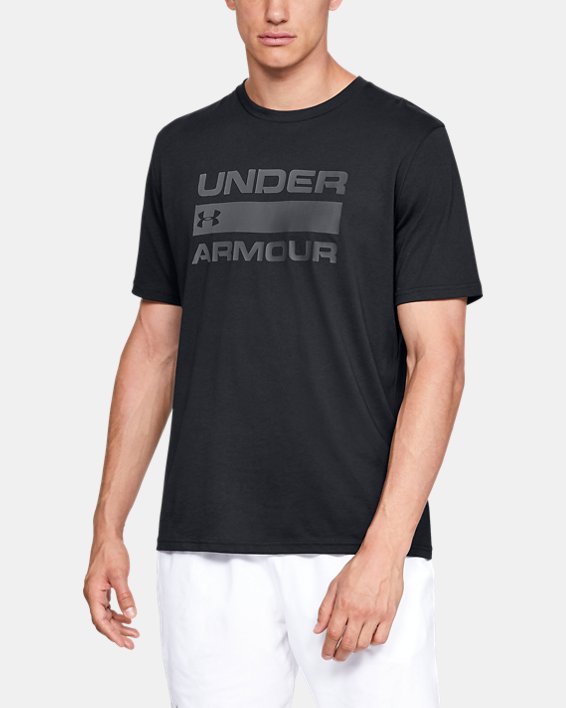 ρουχα για τρεξιμο Under Armour UA Team Issue Wordmark ανδρικα μαυρα / γκρι | o32hYcHURut