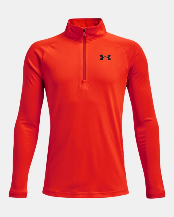 ρουχα για τρεξιμο Under Armour UA Tech™ 2.0 ½ Zip για αγορια κοκκινα / μαυρα | 32KAVXTudL3