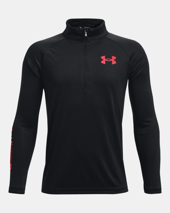 ρουχα για τρεξιμο Under Armour UA Tech™ Big Logo ½ Zip για αγορια μαυρα | 6StUwyAgyju