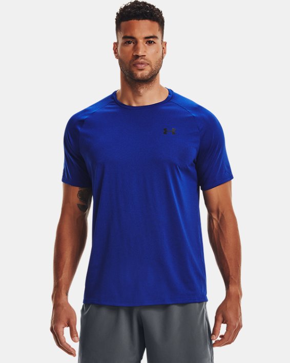 ρουχα για τρεξιμο Under Armour UA Tech™ 2.0 T-Shirt ανδρικα μπλε ρουά / μαυρα | DypAhygeyoP