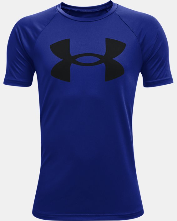 ρουχα για τρεξιμο Under Armour UA Tech™ Big Logo για αγορια μπλε ρουά / μαυρα | FKo9czdzrBQ