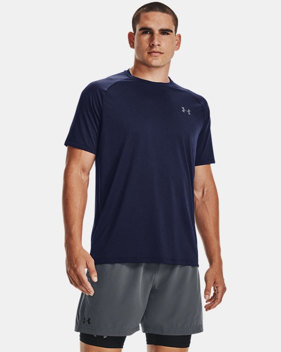 ρουχα για τρεξιμο Under Armour UA Tech™ 2.0 T-Shirt ανδρικα σκουρο μπλε / γκρι | PXkfstmVasw