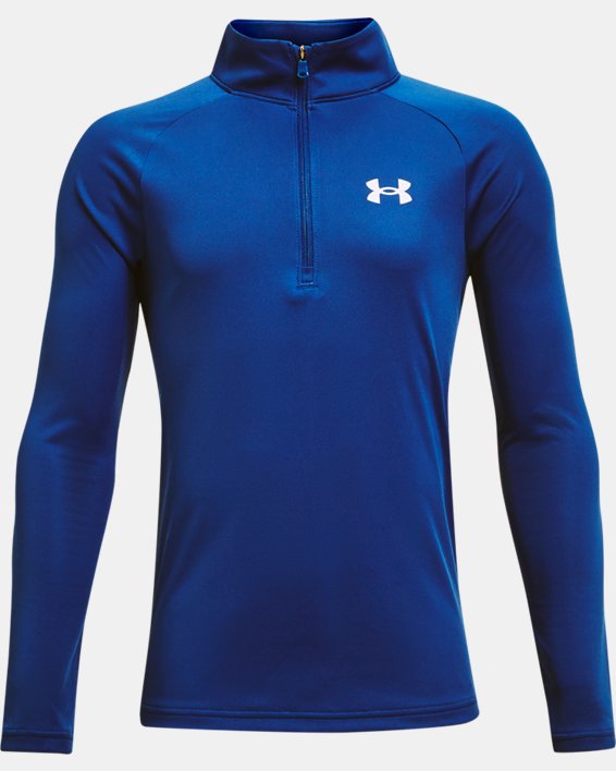 ρουχα για τρεξιμο Under Armour UA Tech™ 2.0 ½ Zip για αγορια μπλε / ασπρα | PpUtjglmz7c