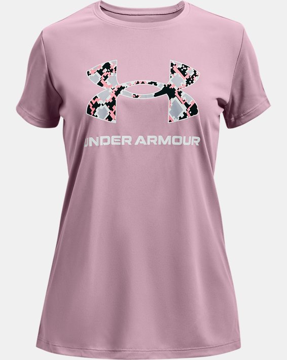 ρουχα για τρεξιμο Under Armour UA Tech™ Big Logo για κοριτσια μωβ ροζ / ασπρα | SMnQZlEFHFB