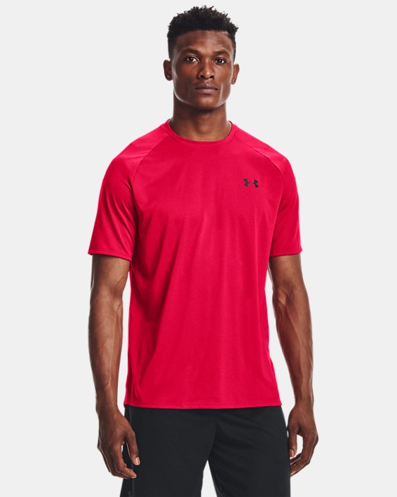 ρουχα για τρεξιμο Under Armour UA Tech™ 2.0 T-Shirt ανδρικα κοκκινα / μαυρα | TfnPhGnQF6T