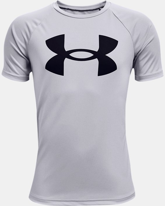 ρουχα για τρεξιμο Under Armour UA Tech™ Big Logo για αγορια γκρι μαυρα | gepecmYtPQu
