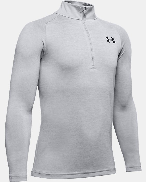 ρουχα για τρεξιμο Under Armour UA Tech™ 2.0 ½ Zip για αγορια γκρι μαυρα | lEh4oyEDBYO