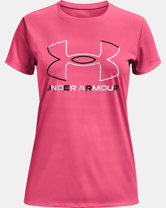 ρουχα για τρεξιμο Under Armour UA Tech™ Big Logo για κοριτσια ροζ / ασπρα | m6dOXyvMT62