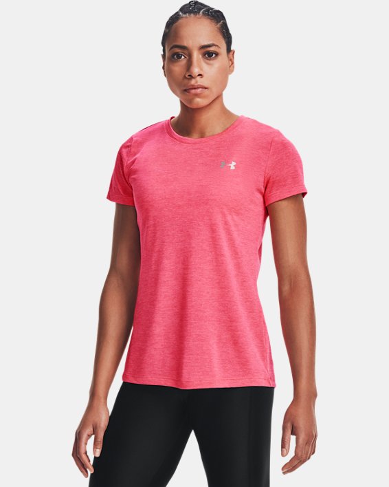 ρουχα για τρεξιμο Under Armour UA Tech™ Twist T-Shirt γυναικεια ροζ / ροζ | usIM72SibcZ
