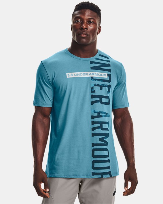ρουχα για τρεξιμο Under Armour UA Vertical Signature ανδρικα μπλε / γκρι | 12dqOQ9gOEh