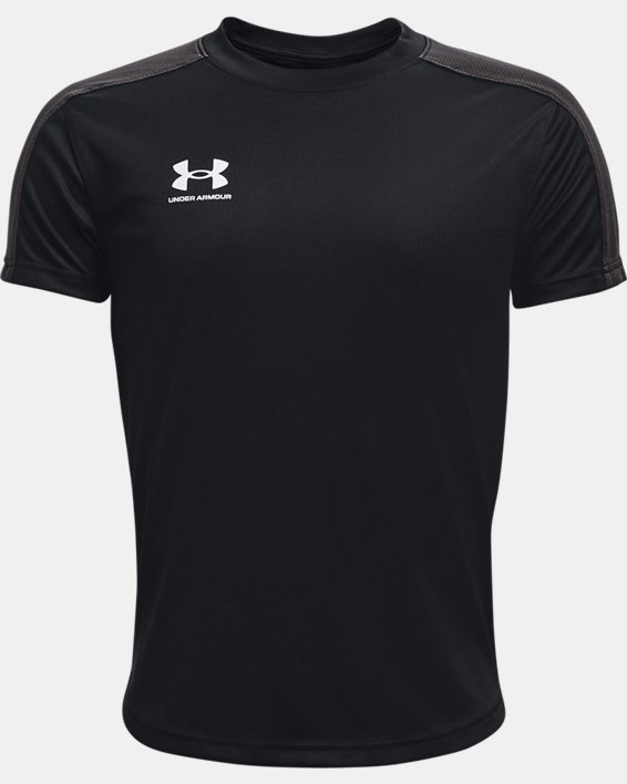 ρουχα για τρεξιμο Under Armour Youth UA Challenger Training T-Shirt για αγορια μαυρα / ασπρα | CO75K