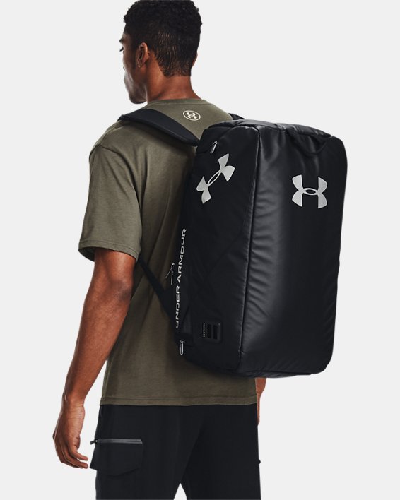 σακιδια πλατησ Under Armour Unisex UA Contain Duo Small Duffle γυναικεια μαυρα / μεταλλικός ασημι |