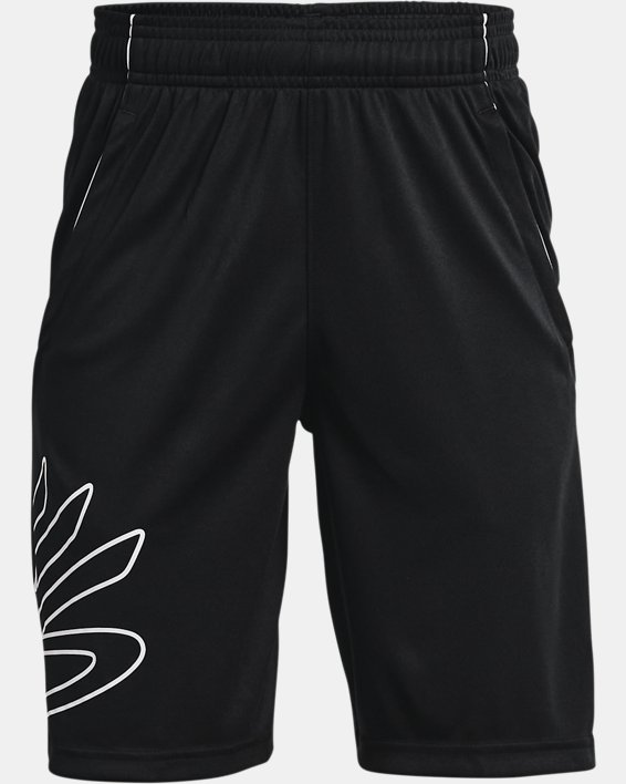σορτσ Under Armour Curry SC Hoops για αγορια μαυρα / ασπρα | NRUsam4i3UR