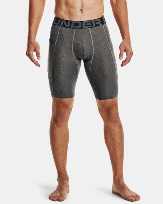 σορτσ Under Armour HeatGear® Pocket Long ανδρικα σκούρο γκρι / μαυρα | OfOwemkvYQT