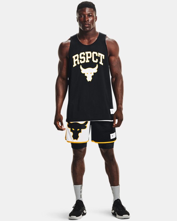 σορτσ Under Armour Project Rock Camo Compression ανδρικα μαυρα / χρυσο χρωμα | M9i1ndO5Qaj