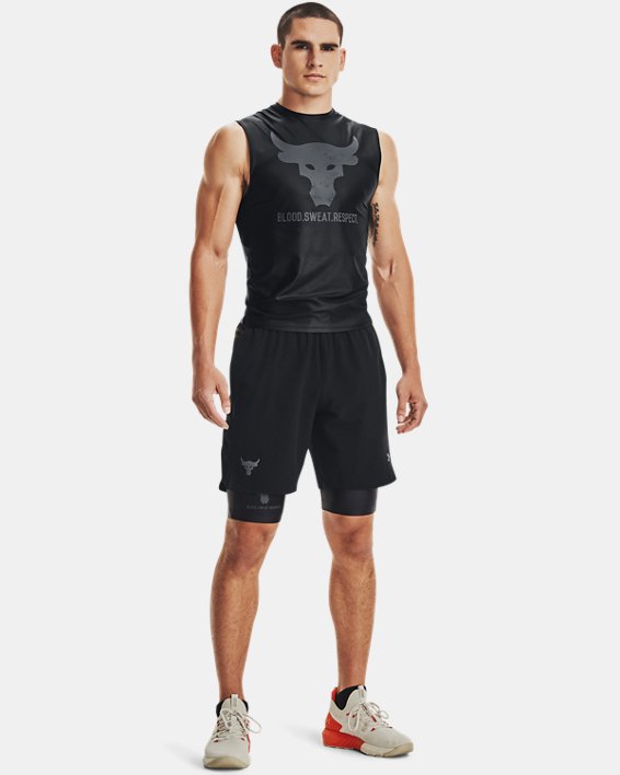 σορτσ Under Armour Project Rock Iso-Chill ανδρικα μαυρα / γκρι | rajS2Xn22bh