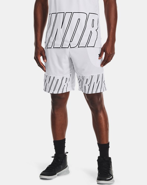 σορτσ Under Armour UA Baseline Speed 10" ανδρικα ασπρα / μαυρα | Qc8luPTXETP