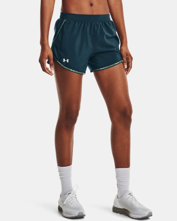 σορτσ Under Armour UA Fly-By 2.0 Brand γυναικεια μπλε / ανοιχτο τυρκουάζ | 3DqLWwey93w