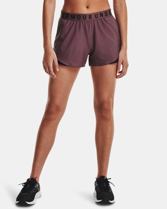 σορτσ Under Armour UA Play Up 3.0 γυναικεια γκρι μωβ / μαυρα | CHkYJ8h7TDP