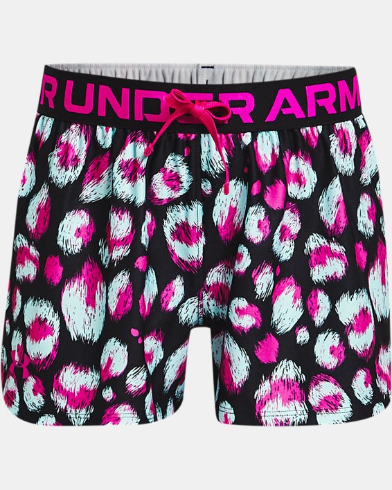 σορτσ Under Armour UA Play Up Printed για κοριτσια μαυρα / τυρκουάζ | WCkXKSpIGVn