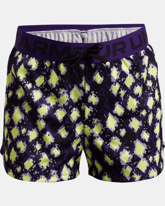 σορτσ Under Armour UA Play Up Printed για κοριτσια μωβ / μαυρα | tYY3Pc97LNL