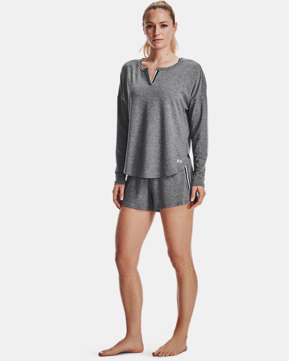 σορτσ Under Armour UA RECOVER™ Sleepwear γυναικεια μαυρα / μεταλλικός ασημι | 6L5uHEYkHm1