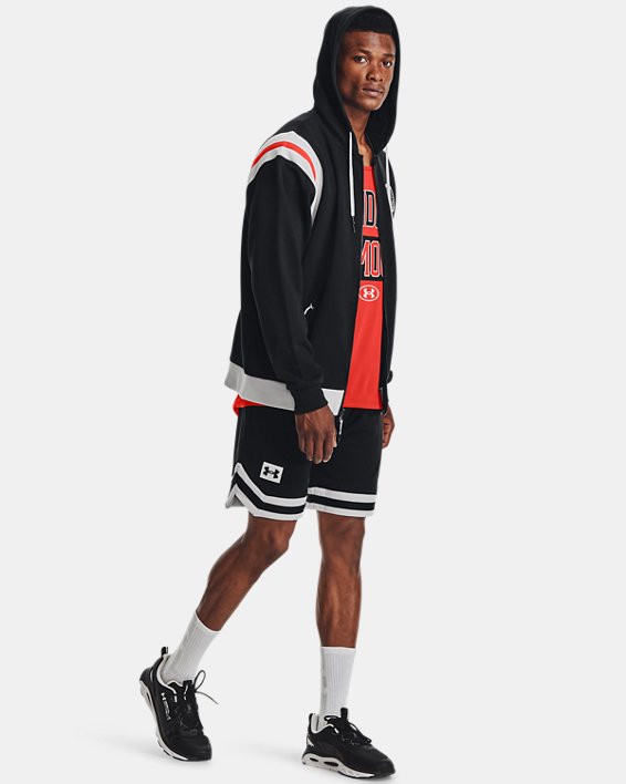 σορτσ Under Armour UA Rival Fleece Alma Mater ανδρικα μαυρα / μαυρα ασπρα | 9LhfJ6rwdSK