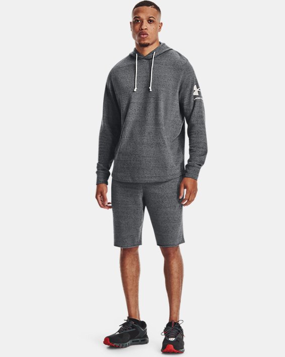 σορτσ Under Armour UA Rival Terry ανδρικα γκρι / μαυρα ασπρα | fT7PbLetSSV