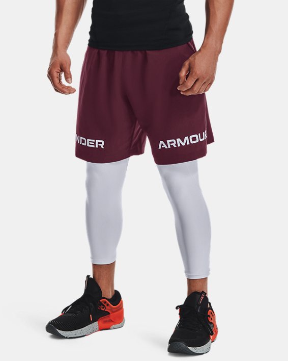 σορτσ Under Armour UA Woven Graphic Wordmark ανδρικα σκούρο μπορντο / γκρι | 7CNuZzOvNN8