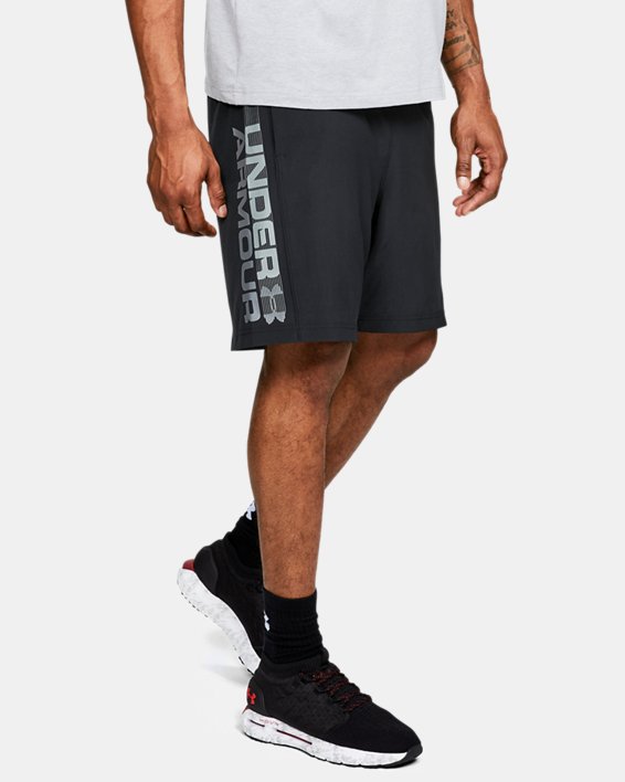 σορτσ Under Armour UA Woven Graphic Wordmark ανδρικα μαυρα / γκρι | 8pi7J51Bcwo