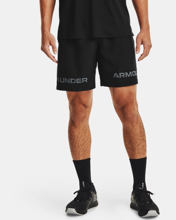 σορτσ Under Armour UA Woven Graphic Wordmark ανδρικα μαυρα / γκρι | lHd3L8Hspit
