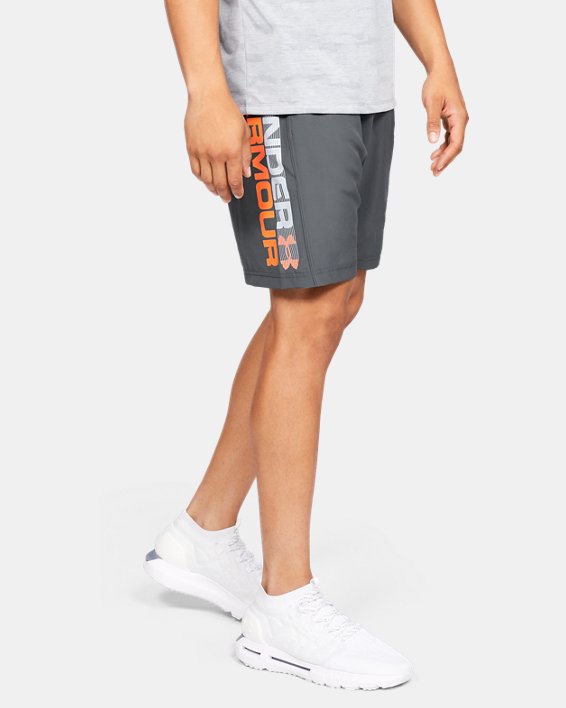 σορτσ Under Armour UA Woven Graphic Wordmark ανδρικα γκρι / πορτοκαλι | w8ILB8mMkMP